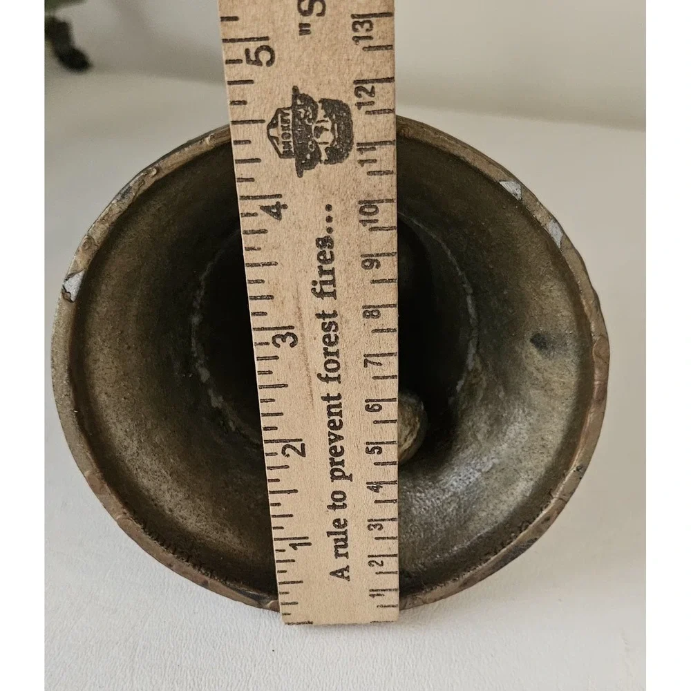 Antique Large Metal School Bell Hand Ringer